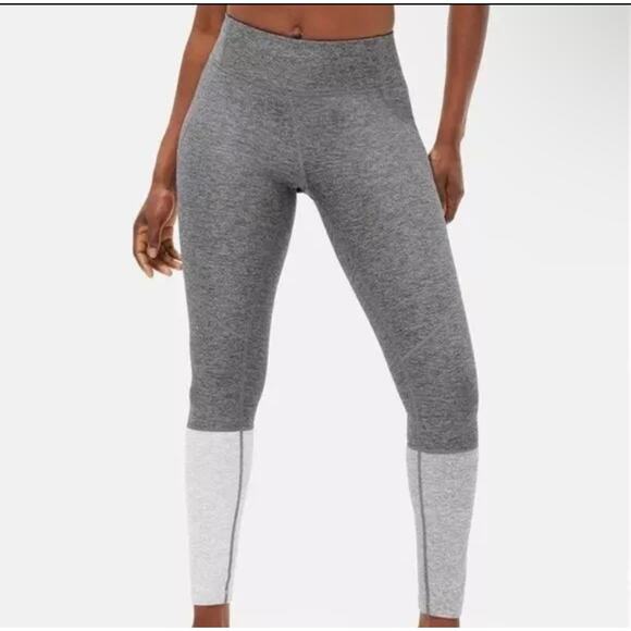 Outdoor Voices 7/8 Dipped Grey Colorblock Leggings - Picture 1 of 5